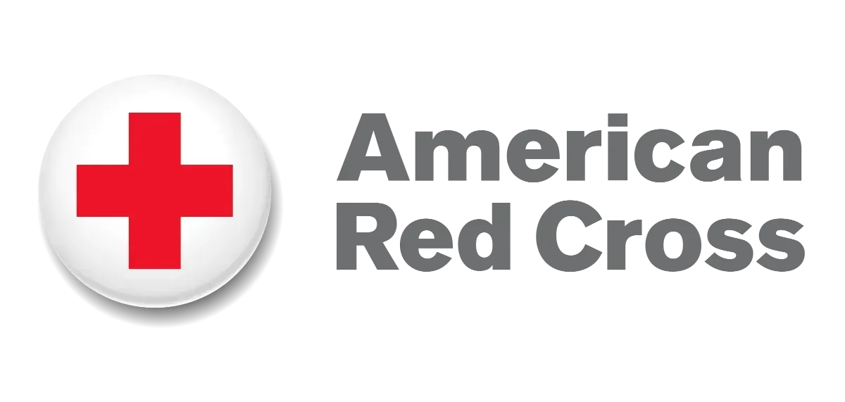 The american red cross logo is a red cross in a white circle.