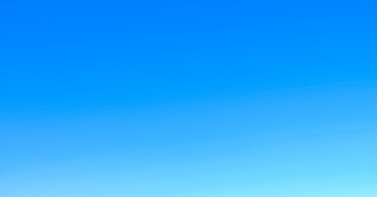 A close up of a blue sky with no clouds
