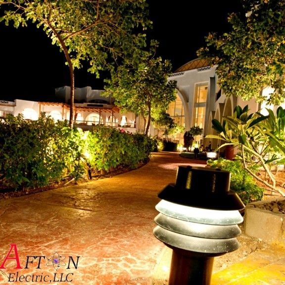 Walkway Illuminated by Lights — New Braunfels, TX — Afton Electric