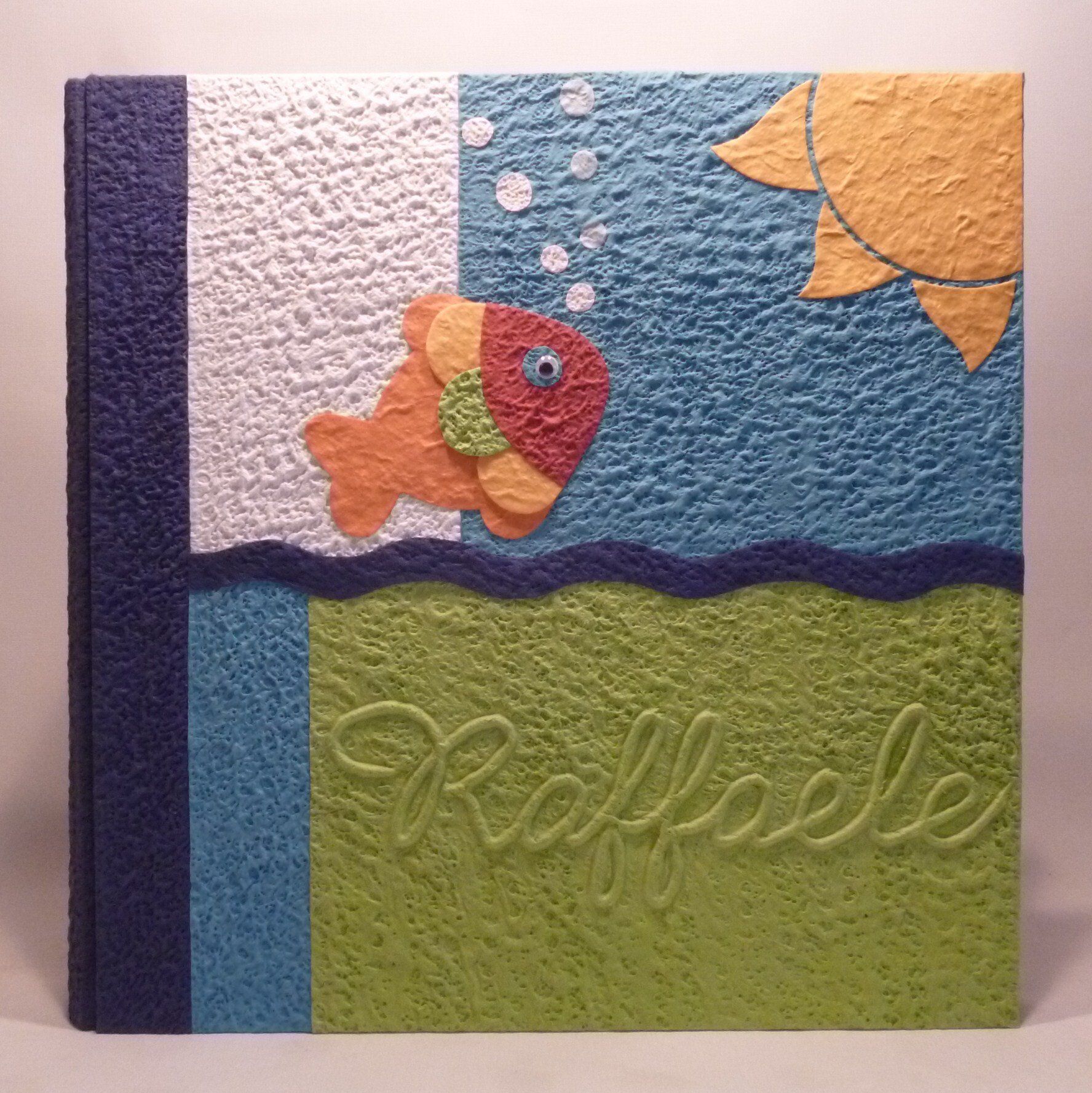 legnoegrafite legno e grafite album fotografico patchwork nome pesce