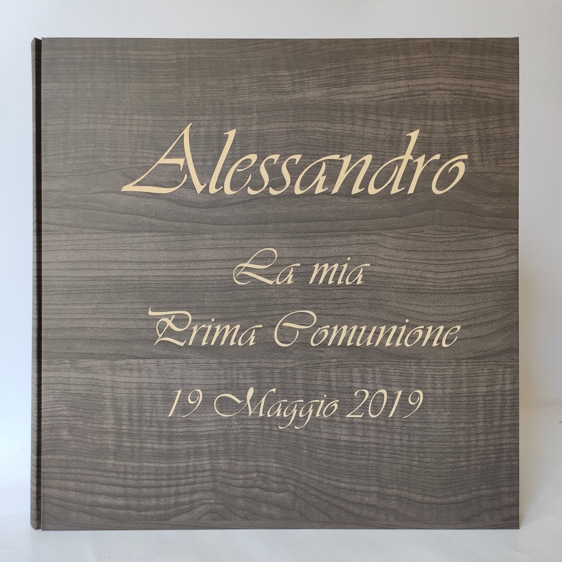 legnoegrafite album fotografico nome prima comunione data