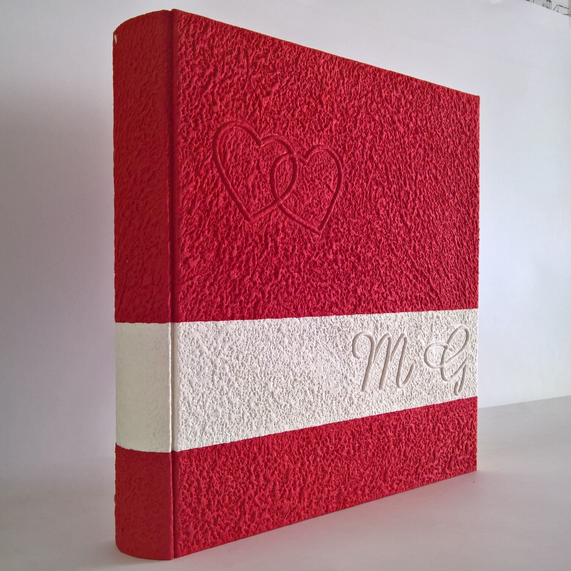 legnoegrafite legno e grafite album fotografico iniziali cuori