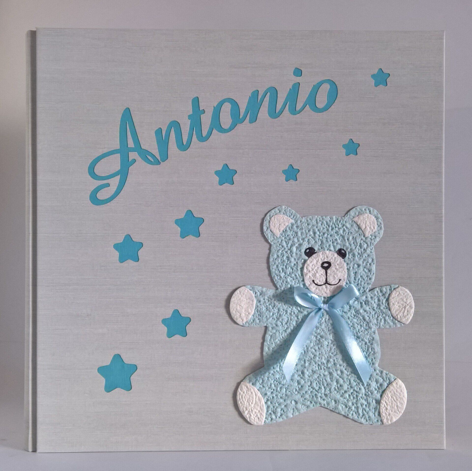 legnoegrafite legno e grafite album fotografico nome orso orsetto stelle 