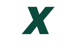 Logo avec les lettres « GxCo ». Le « G » est vert foncé avec un contour vert clair, le « X » et le « Co » sont bleu clair.