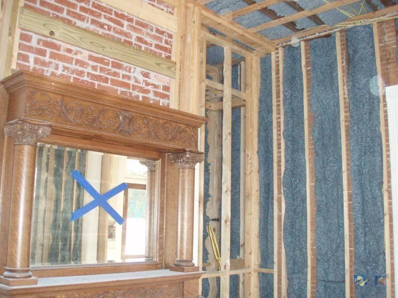 Fireplace Under Construction — Albany, GA — Georgia Foam Solutions Inc.
