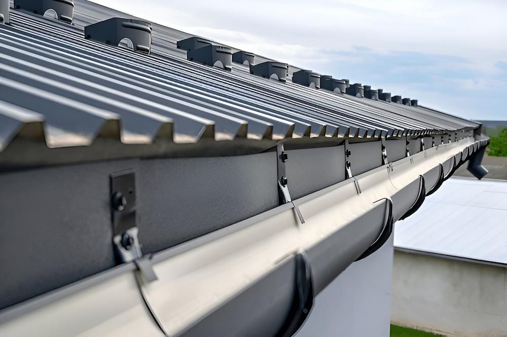 A Close Up of a Gutter on a Roof of a Building — Ron Nickel Roofing in Tweed Heads South, NSW