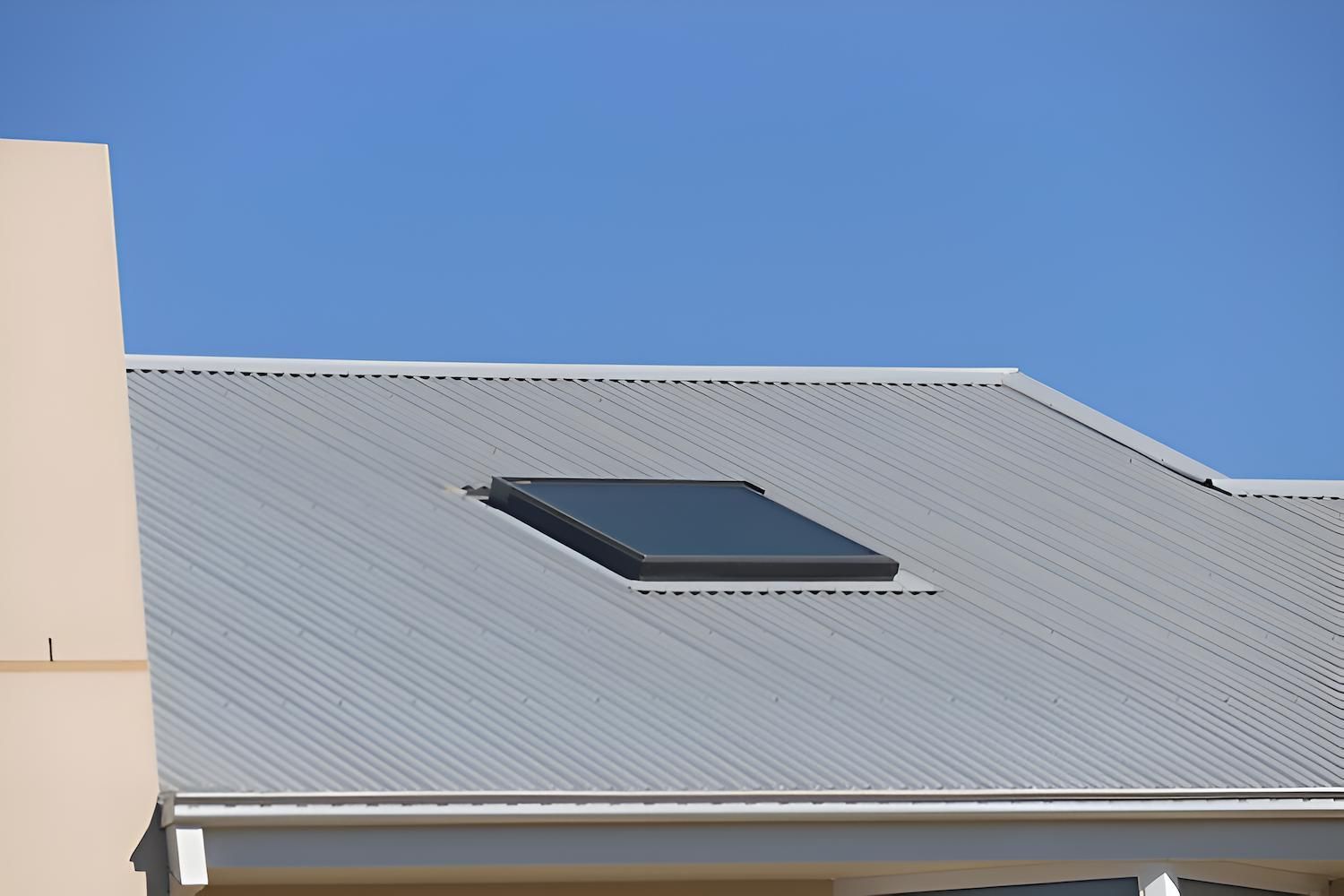 A Roof With a Skylight on It and a Blue Sky in the Background — Ron Nickel Roofing in Tweed Heads South, NSW