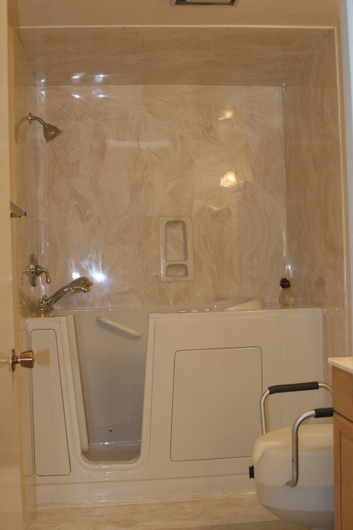SAFETY TUB REMODEL WITH CULTURED MARBLE SURROUNDS SUN CITY WEST AZ 1