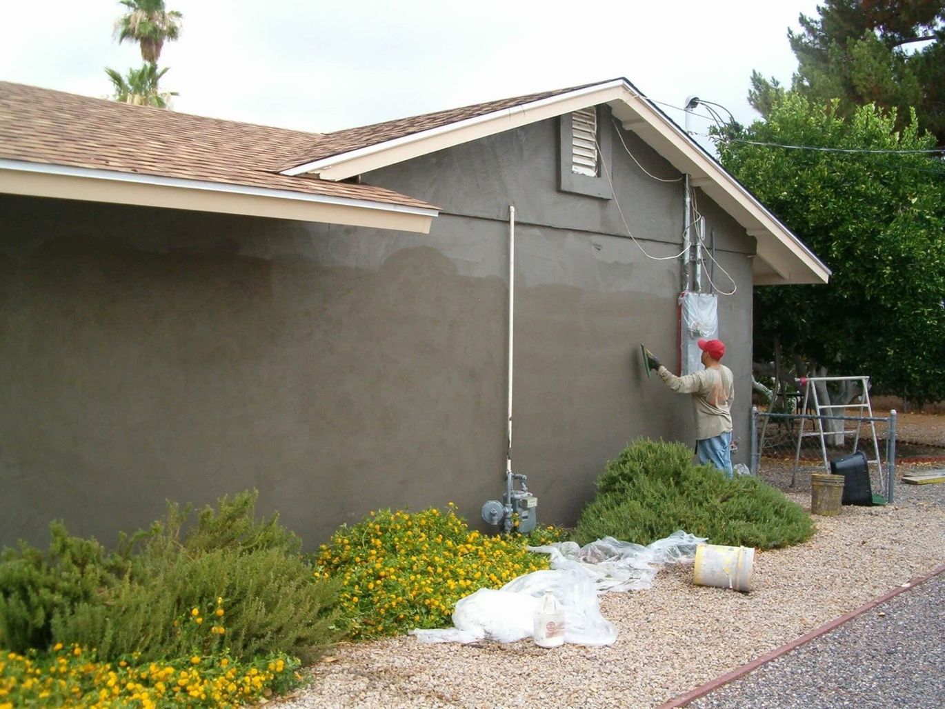 Arizona Stucco exterior remodel & paint Sun City AZ 4 before