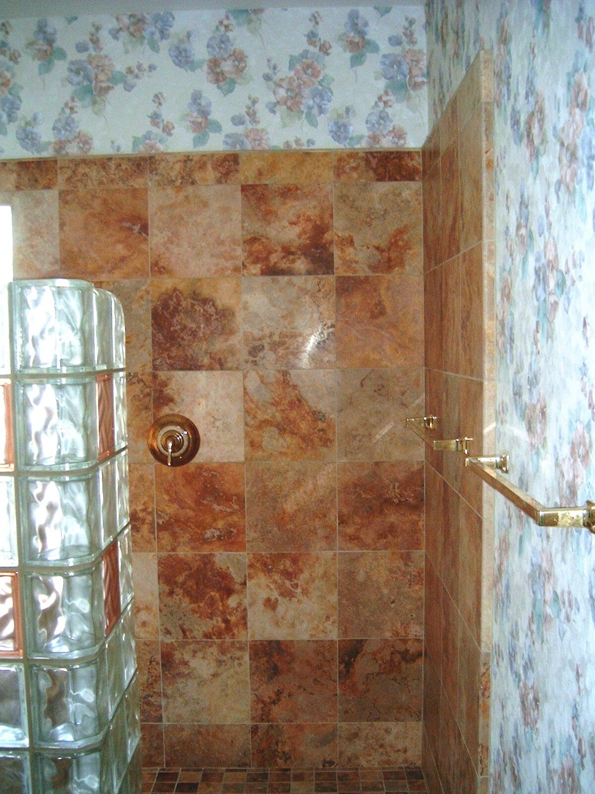 Tile & glass block Snail shower remodel Surprise AZ 4