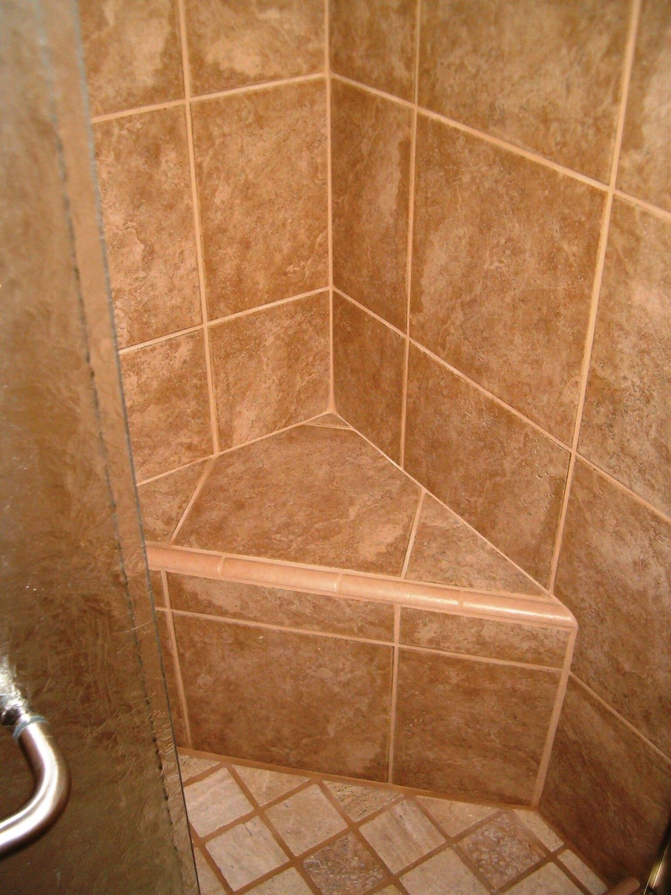 Tile shower with corner seat Remodel Surprise AZ 1