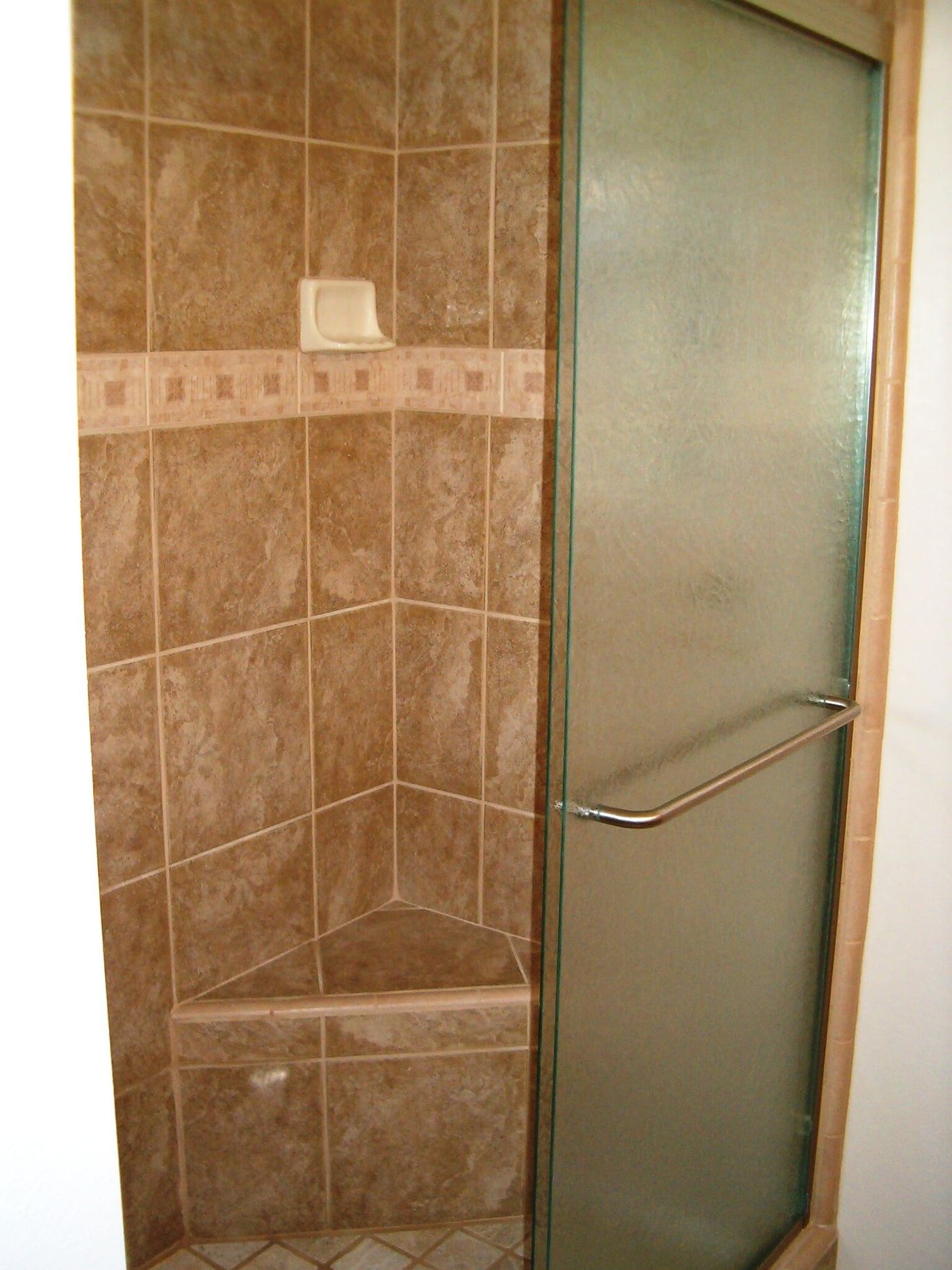 Tile shower with corner seat Remodel Surprise AZ 2