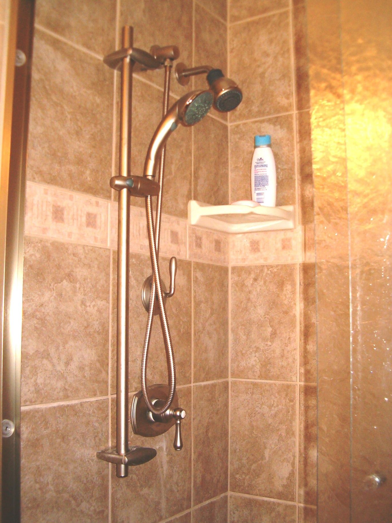 Tile shower with plumbing fixtures & hand held Remodel Surprise AZ 1