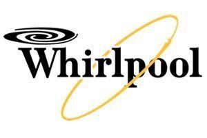 Whirlpool logo: black text with swirl icon and a yellow ellipse.