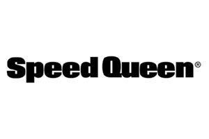 Speed Queen logo: Bold, black text on a white background.