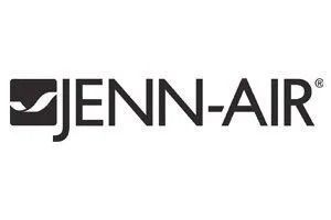Jenn-Air logo: Black text with a stylized wing symbol.