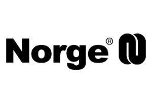 Norge logo in black. Text 