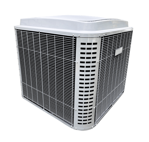 A large air conditioner on a white background