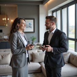 Return to Lux staff interacting in modern luxury home interior in Zimbabwe