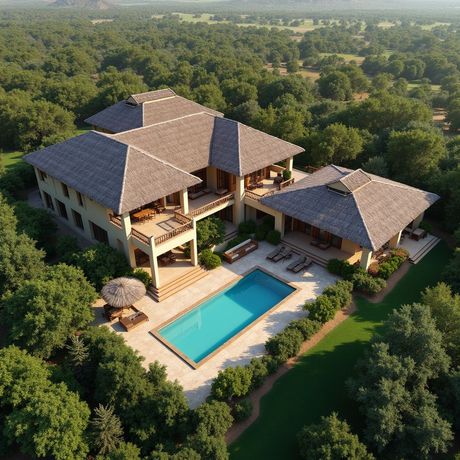 Upscale home with private pool in a wooded area in Zimbabwe
