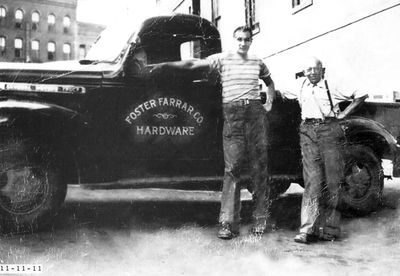 Old Truck and Two Men - Northampton Hardware Store in Northampton, MA