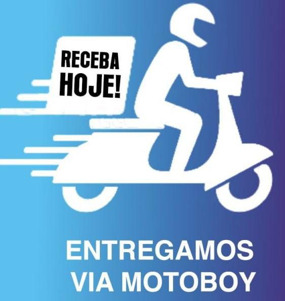 Um selo rosa nykon power 302 está sobre uma superfície branca.