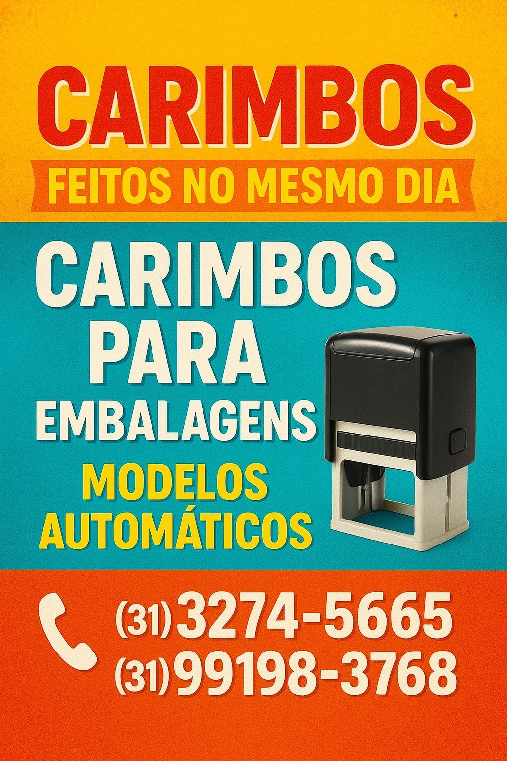 It is a stamp that says produto artesanal feito com amor.