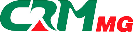 Um logotipo verde e vermelho para crm mg