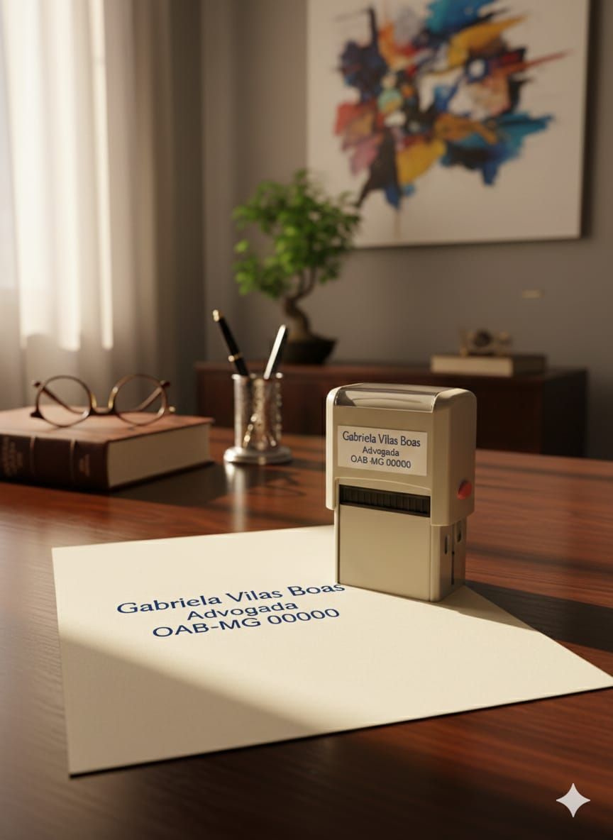 Um close de um selo trodat printy 4911 em um fundo branco.