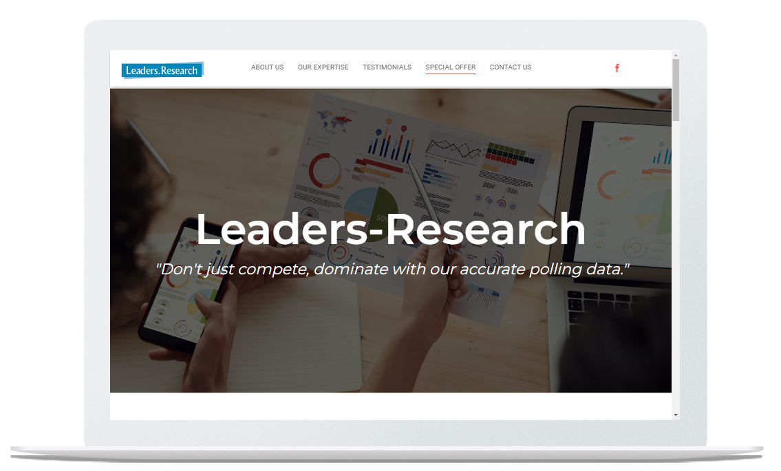 אתר שנבנה בDUDA למנהיגות ומחקר