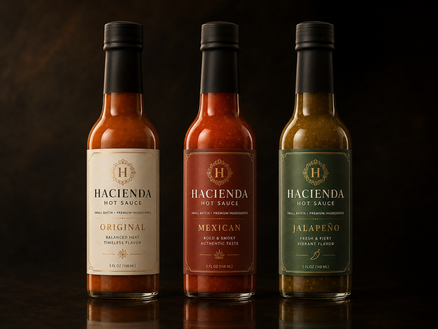 Premium private label hot sauce bottles