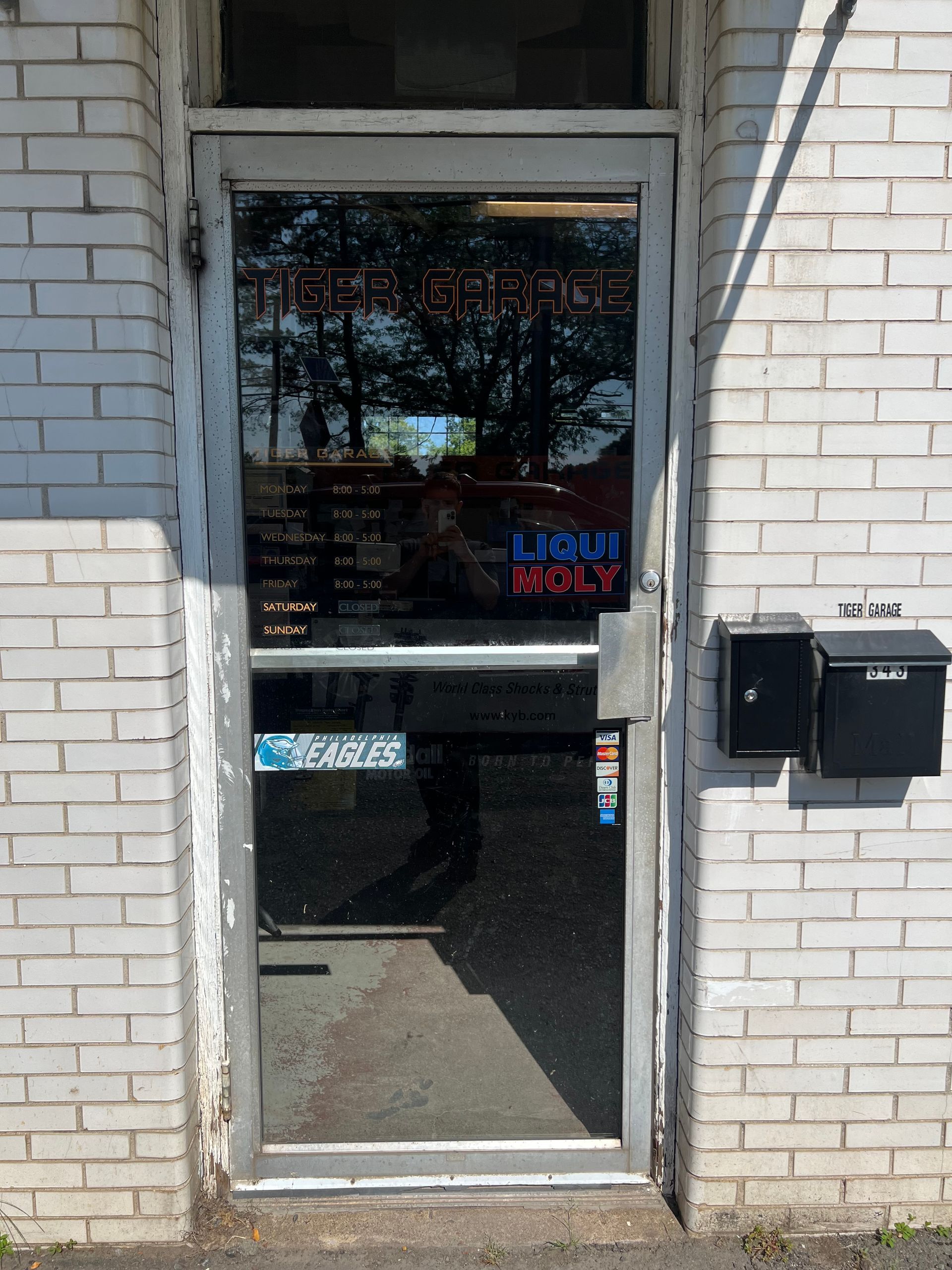 Outside Tiger Garage in Princeton, NJ