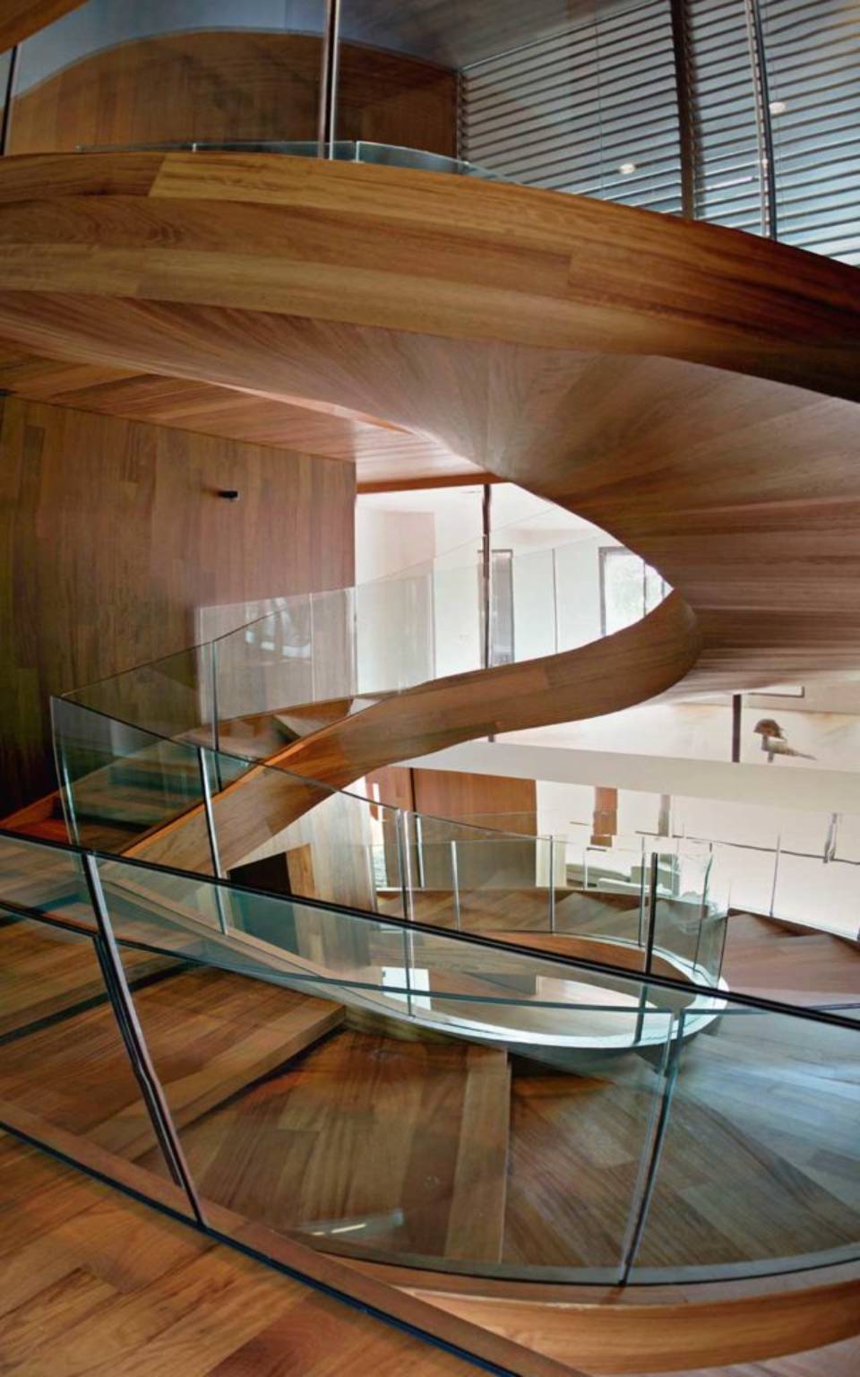 scale interne rivestite in parquet