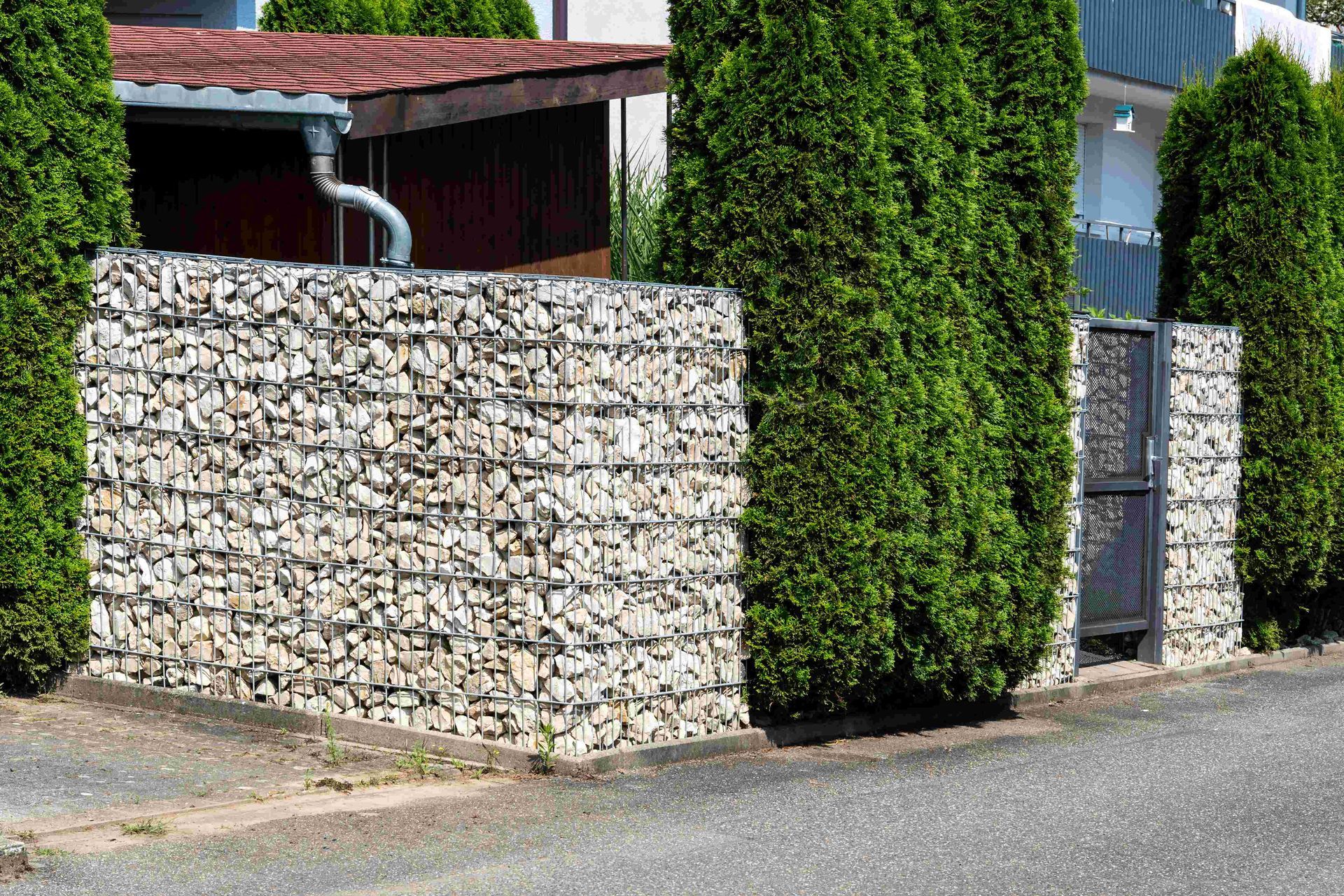 A tall wall built from smaller stones
