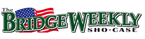 The Bridge Weekly showcase logo with an American flag on it