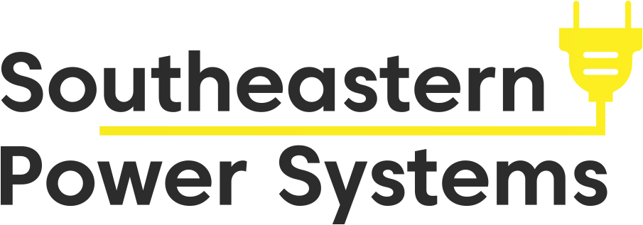 Logo for Southeastern Power Systems: text 