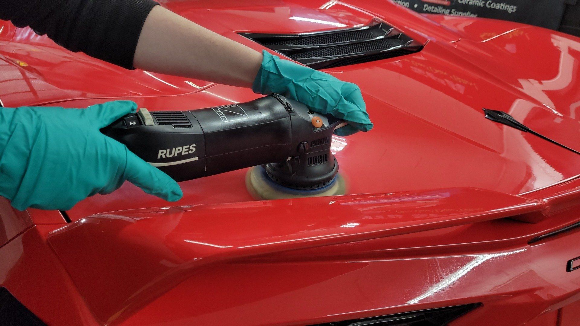 polishing white truck paint correction