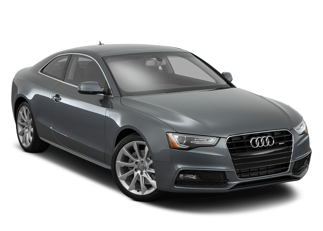 gray audi parked at angle