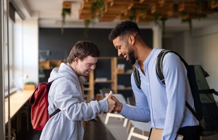 two men having a handshake