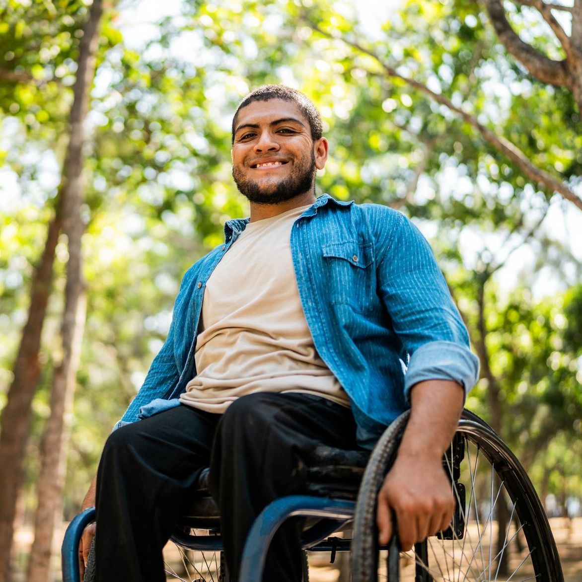 a man in a wheelchair