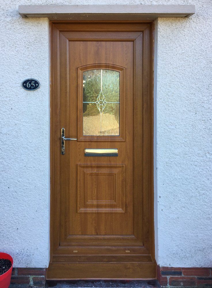 wooden brown door