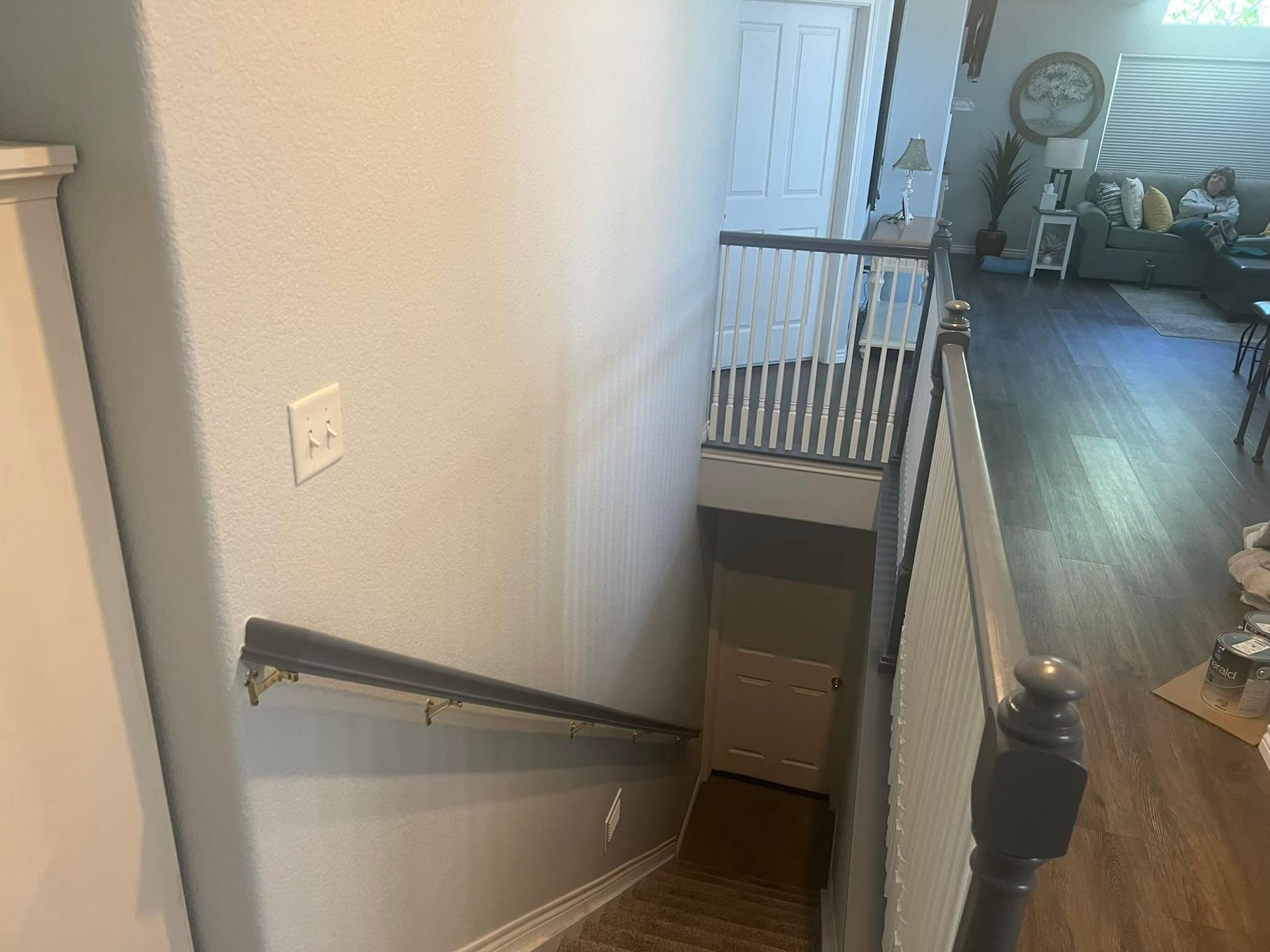 A staircase leading up to the second floor of a house.