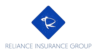 Blue diamond with a white stylized "R" and the words "Reliance Insurance Group."
