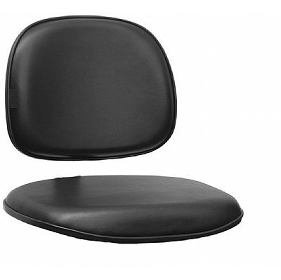 Assento de trator preto com encosto.