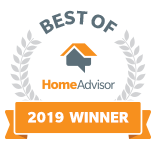 It is a badge that says best of home advisor 2019 winner.
