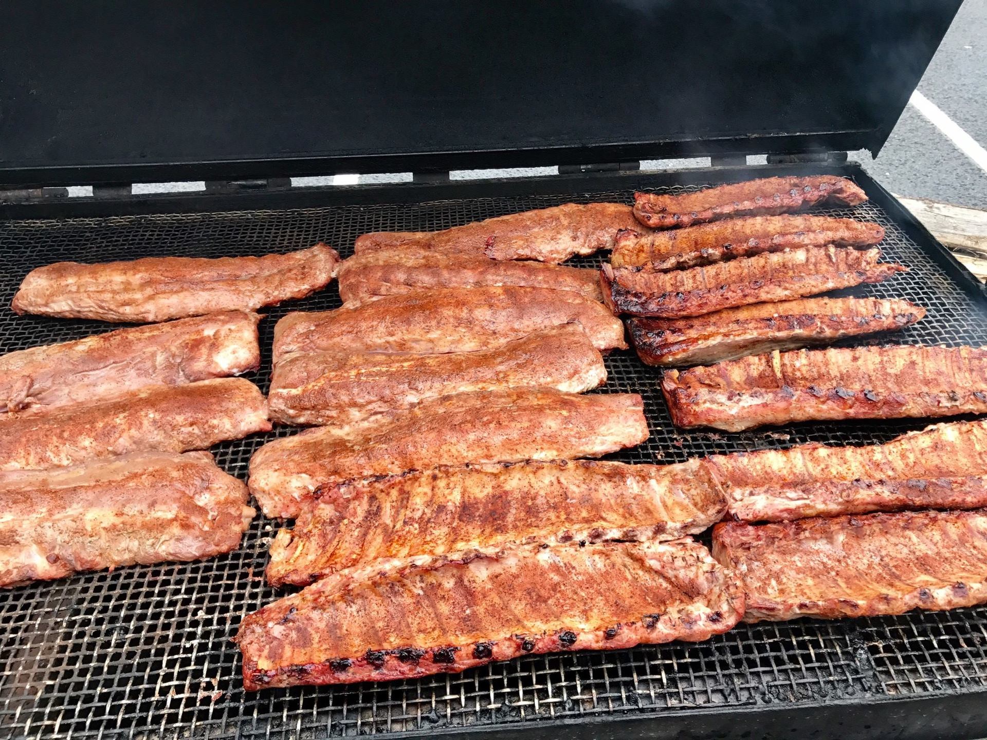 Delicious food on grill