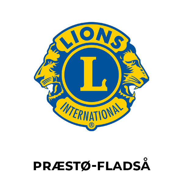 Et blåt og gult logo til Lions International