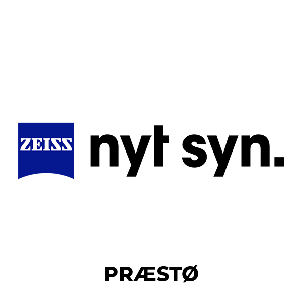 Et blåt og sort logo til zeiss nyt syn.