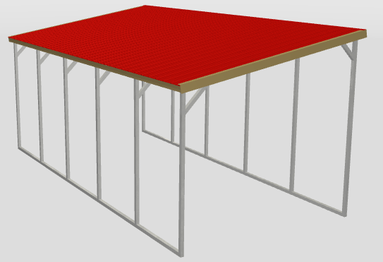 12 X 21 Single Slope Roof