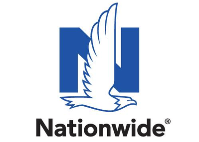 The Nationwide logo, featuring a blue letter N integrated with a white eagle in flight above the text